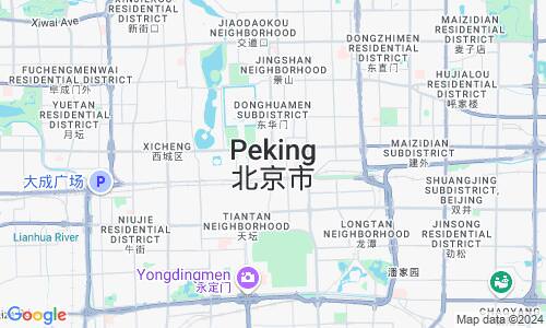 Ausschnit der Weltkarte zu Peking