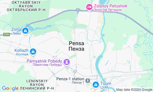 Ausschnitt der Weltkarte zu Pensa