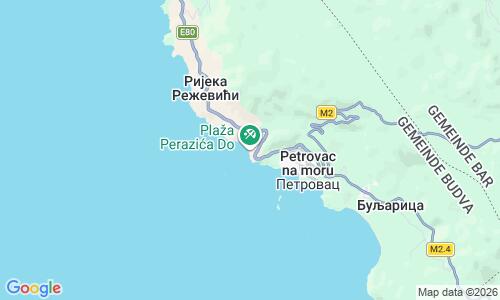 Ausschnitt der Weltkarte zu Perazića Do Beach