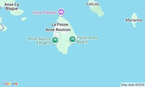 Ausschnitt der Weltkarte zu Petite Anse Beach