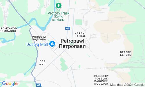 Ausschnitt der Weltkarte zu Petropawl