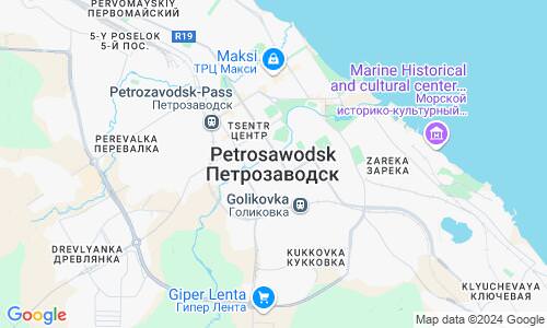 Ausschnitt der Weltkarte zu Petrosawodsk