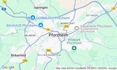 Ausschnitt der Weltkarte zu Pforzheim