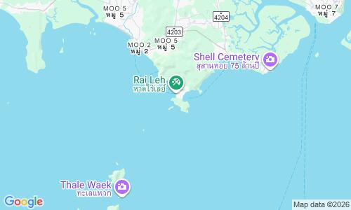 Ausschnitt der Weltkarte zu Phra Nang Beach