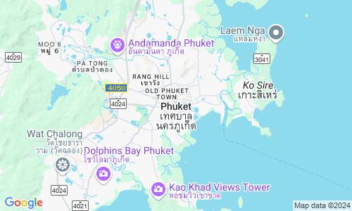 Ausschnit der Weltkarte zu Phuket