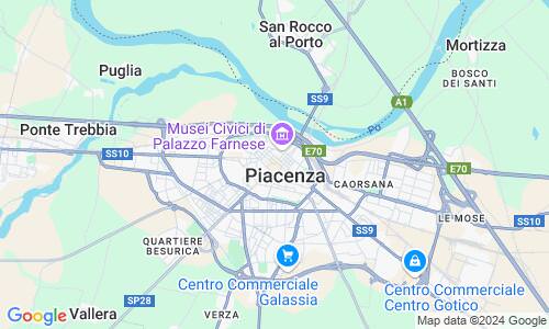 Ausschnitt der Weltkarte zu Piacenza