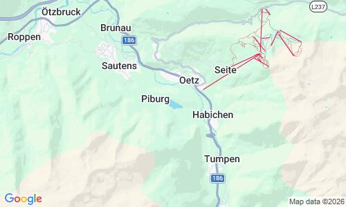 Ausschnitt der Weltkarte zu Piburger See