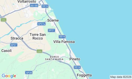 Ausschnitt der Weltkarte zu Pineto Spiaggia