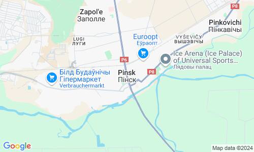 Ausschnitt der Weltkarte zu Pinsk