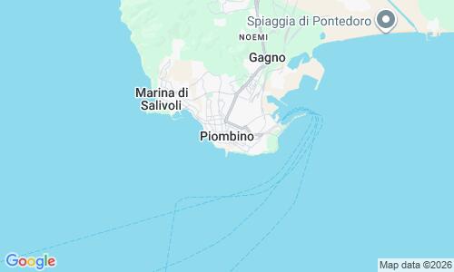 Ausschnitt der Weltkarte zu Piombino Strand
