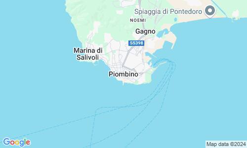 Ausschnitt der Weltkarte zu Piombino