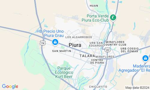 Ausschnitt der Weltkarte zu Piura