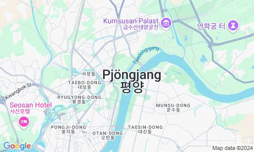 Ausschnitt der Weltkarte zu Pjöngjang