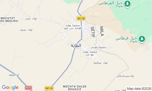 Ausschnit der Weltkarte zu Plage d'Ain Taya