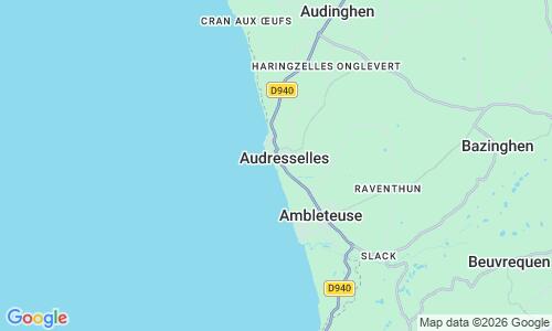 Ausschnitt der Weltkarte zu Plage d'Audresselles