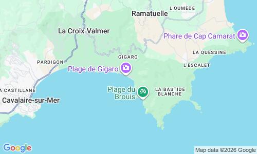 Ausschnitt der Weltkarte zu Plage de Gigaro