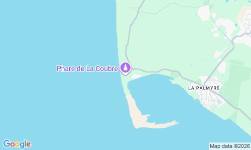 Ausschnitt der Weltkarte zu Plage de La Coubre, La Tremblade