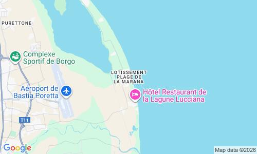 Ausschnitt der Weltkarte zu Plage de La Marana