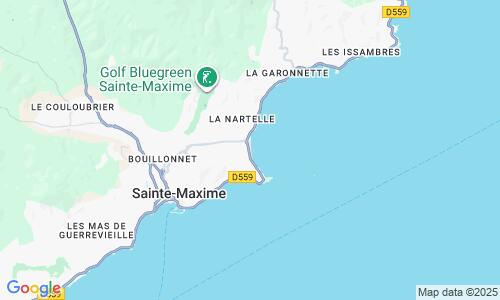 Ausschnitt der Weltkarte zu Plage de la Nartelle