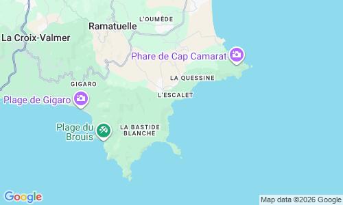 Ausschnitt der Weltkarte zu Plage de l'Escalet