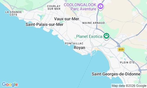 Ausschnitt der Weltkarte zu Plage de Pontaillac, Royan