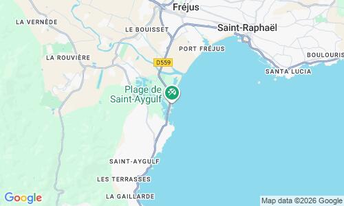 Ausschnitt der Weltkarte zu Plage de Saint-Aygulf