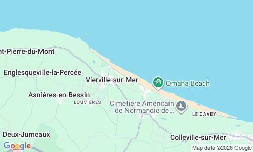 Ausschnitt der Weltkarte zu Plage de Saint-Laurent-sur-Mer
