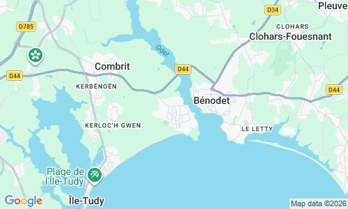 Ausschnitt der Weltkarte zu Plage de Sainte-Marine