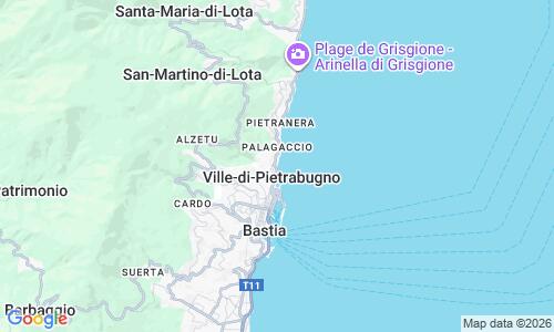 Ausschnitt der Weltkarte zu Plage de Toga