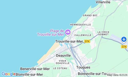 Ausschnitt der Weltkarte zu Plage de Trouville