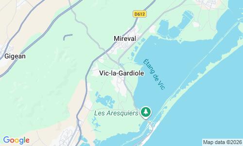 Ausschnitt der Weltkarte zu Plage de Vic-la-Gardiole