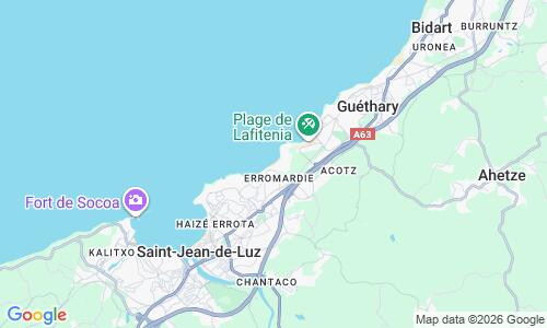 Ausschnitt der Weltkarte zu Plage d'Erromardie