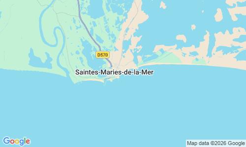Ausschnitt der Weltkarte zu Plage des Saintes-Maries-de-la-Mer