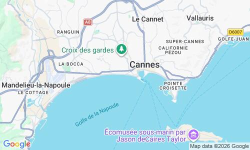 Ausschnitt der Weltkarte zu Plage du Midi Cannes