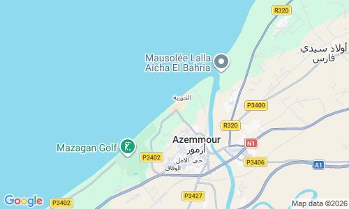 Ausschnitt der Weltkarte zu Plage Haouzia