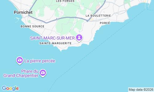 Ausschnitt der Weltkarte zu Plage Saint-Marc-sur-Mer