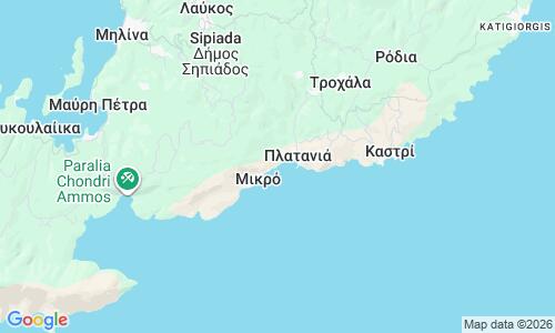 Ausschnitt der Weltkarte zu Platanias Beach