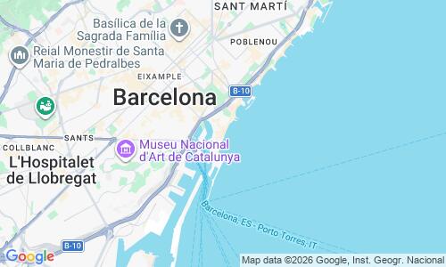 Ausschnitt der Weltkarte zu Platja de Sant Miquel