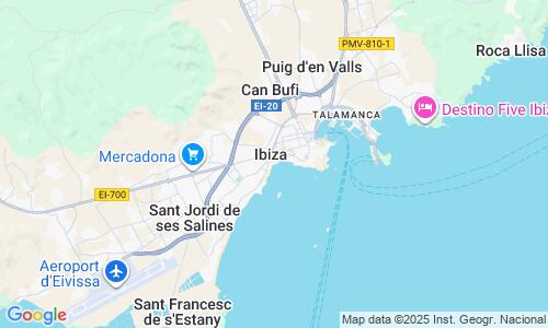 Ausschnitt der Weltkarte zu Platja de Ses Figueretes