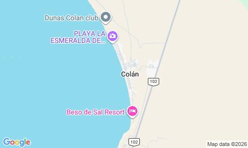 Ausschnitt der Weltkarte zu Playa Colán