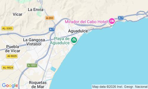 Ausschnitt der Weltkarte zu Playa de Aguadulce