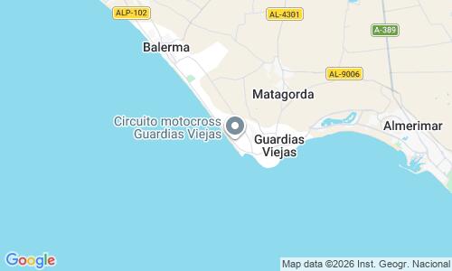 Ausschnitt der Weltkarte zu Playa de Balerma