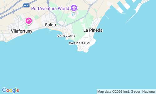 Ausschnitt der Weltkarte zu Playa de Cala Font