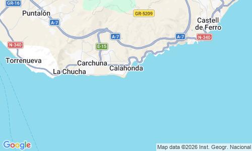 Ausschnitt der Weltkarte zu Playa de Calahonda