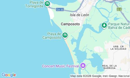 Ausschnitt der Weltkarte zu Playa de Camposoto