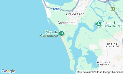 Ausschnitt der Weltkarte zu Playa de Camposoto