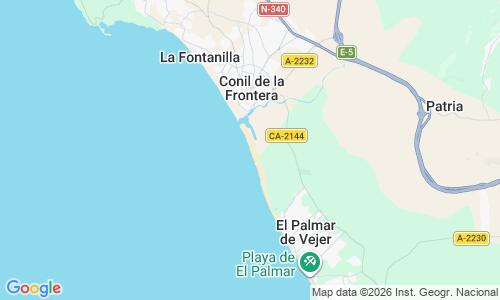 Ausschnitt der Weltkarte zu Playa de Castilnovo