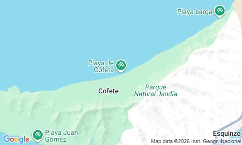 Ausschnitt der Weltkarte zu Playa de Cofete