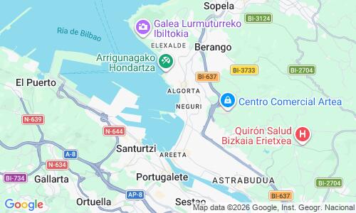 Ausschnitt der Weltkarte zu Playa de Ereaga