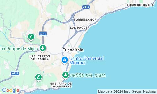 Ausschnitt der Weltkarte zu Playa de Fuengirola